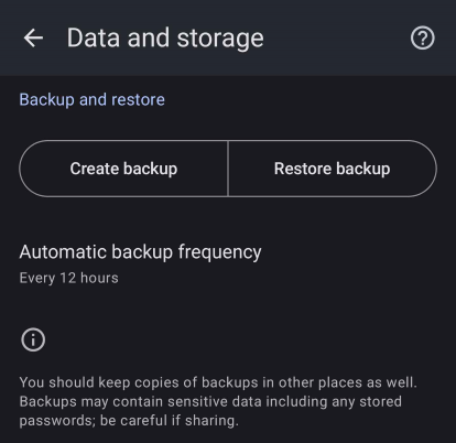 Automatic Backups